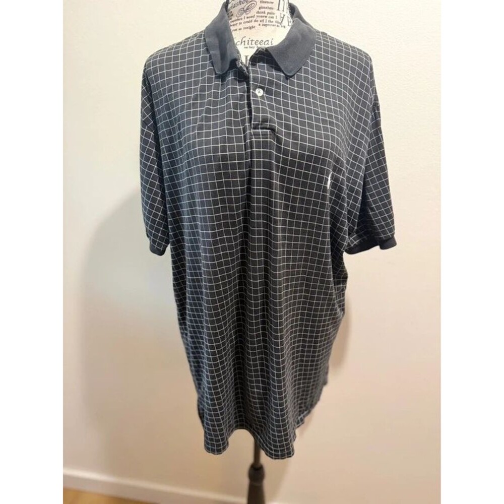 Polo by Ralph Lauren Grid Polo Shirt Navy L 100% Cotton